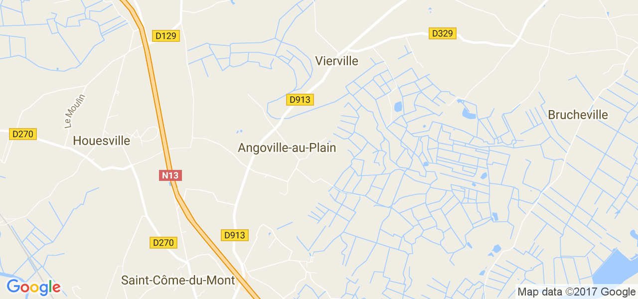 map de la ville de Angoville-au-Plain