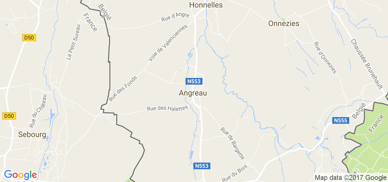 map de la ville de Angreau