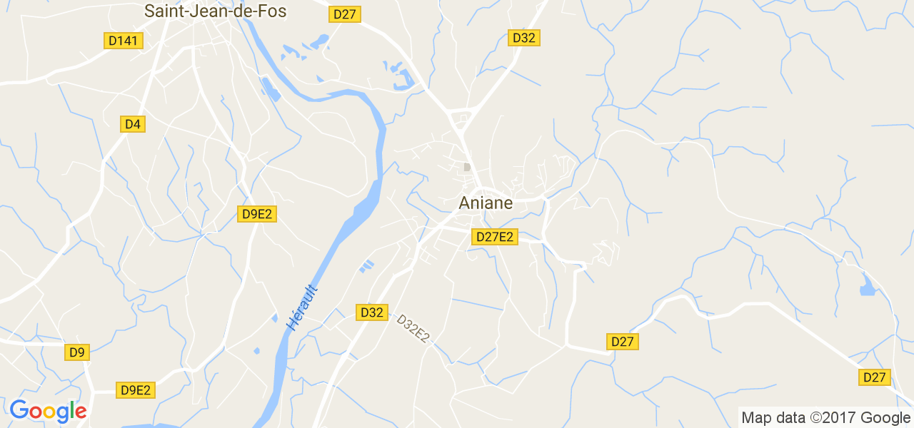 map de la ville de Aniane