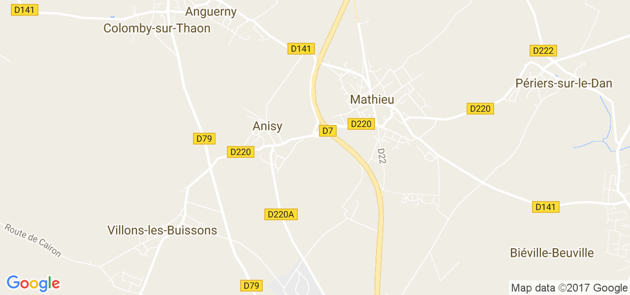 map de la ville de Anisy