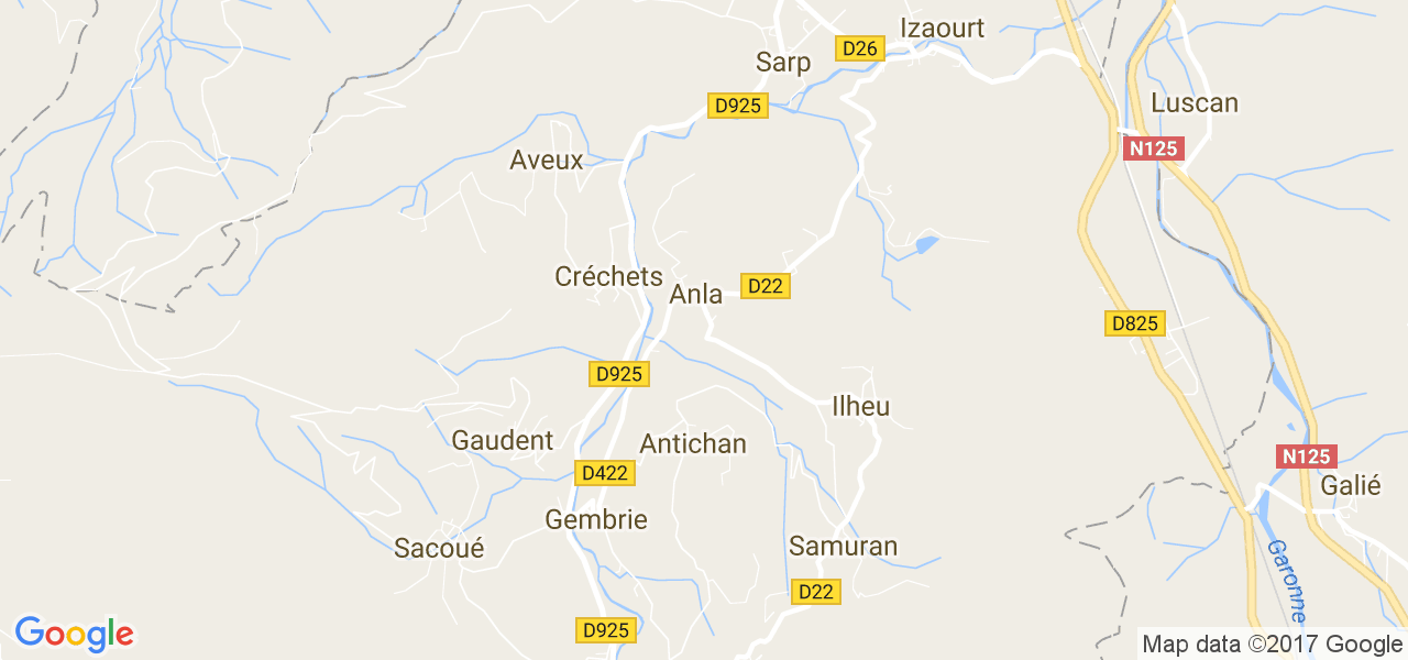 map de la ville de Anla