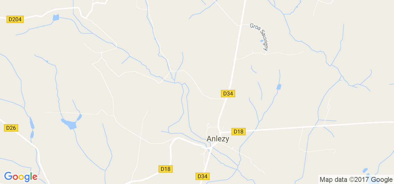 map de la ville de Anlezy