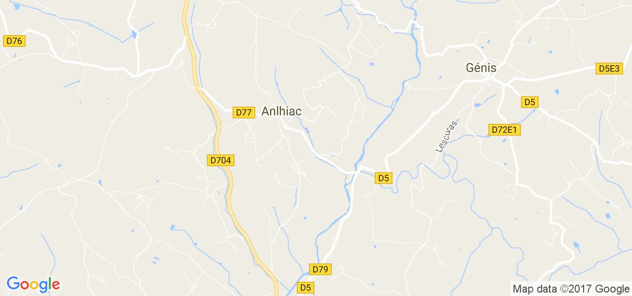 map de la ville de Anlhiac