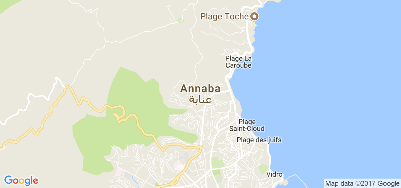 map de la ville de Annaba