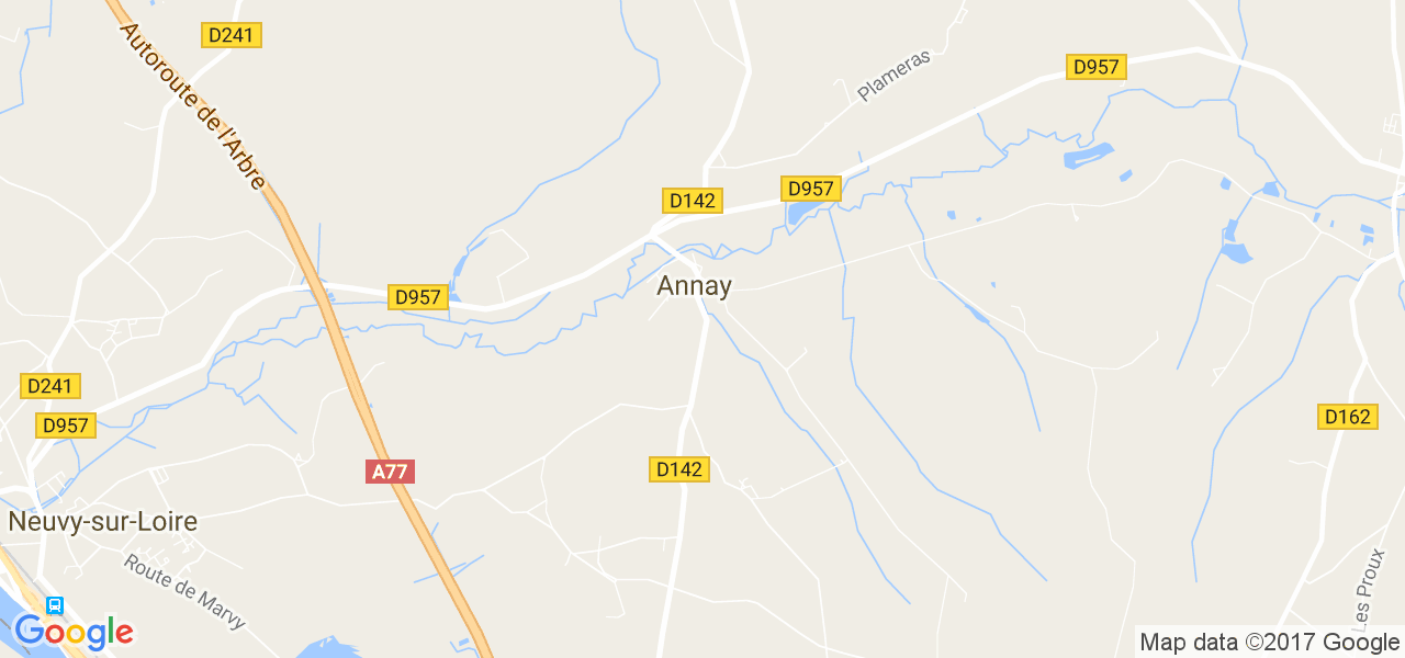 map de la ville de Annay