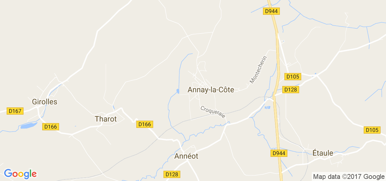 map de la ville de Annay-la-Côte