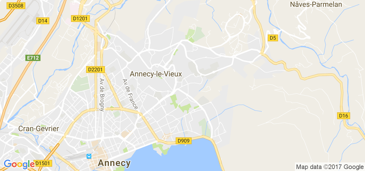 map de la ville de Annecy-le-Vieux