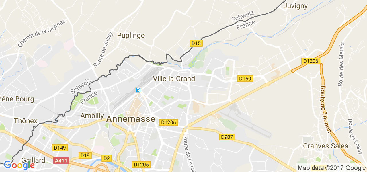 map de la ville de Annemasse