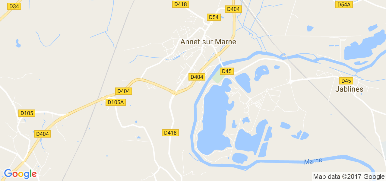 map de la ville de Annet-sur-Marne