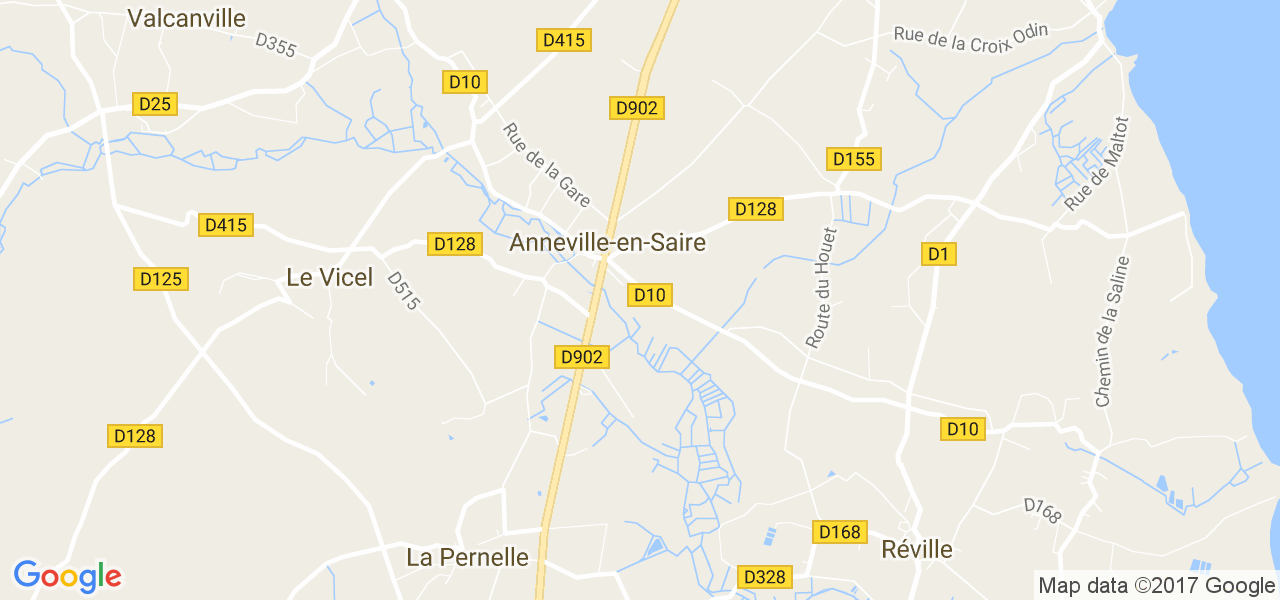 map de la ville de Anneville-en-Saire