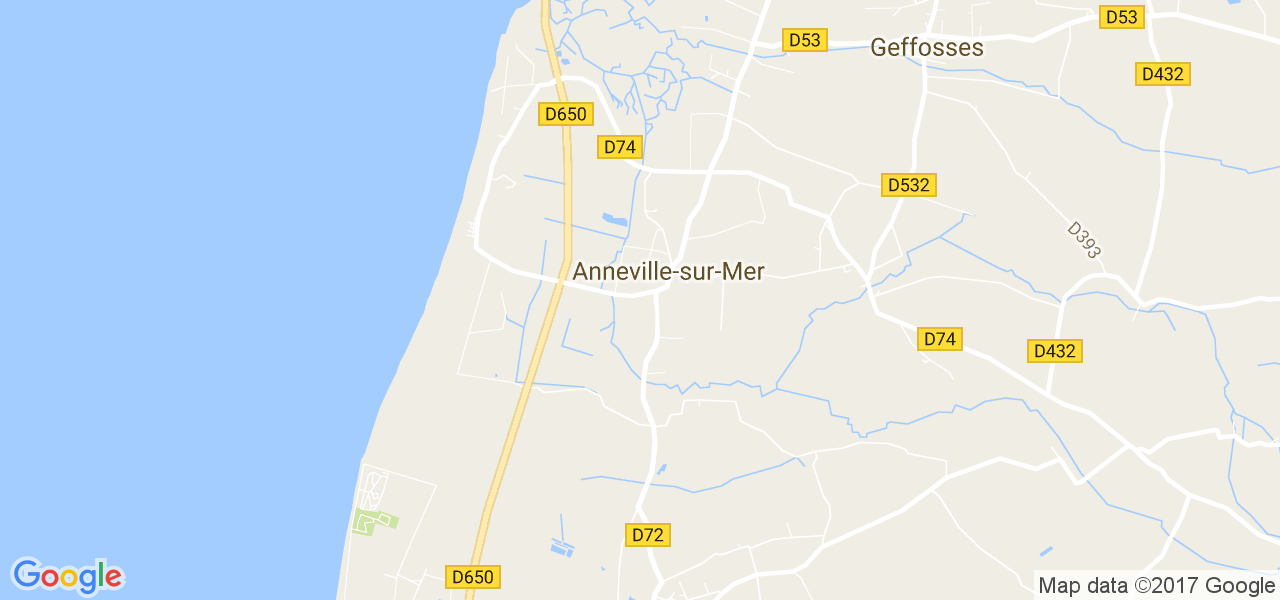 map de la ville de Anneville-sur-Mer