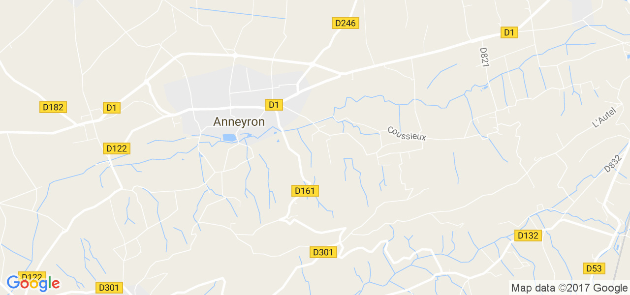 map de la ville de Anneyron