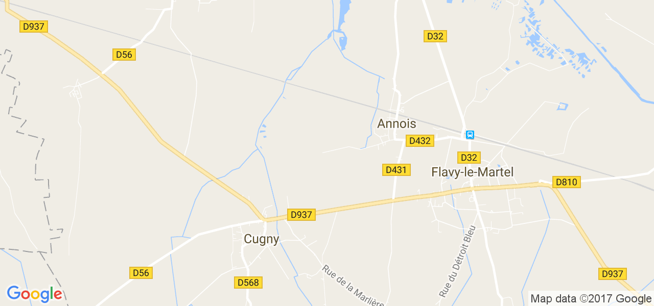 map de la ville de Annois