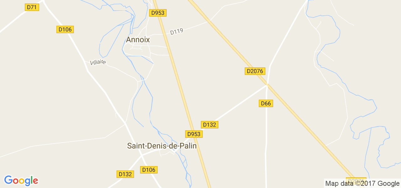 map de la ville de Annoix