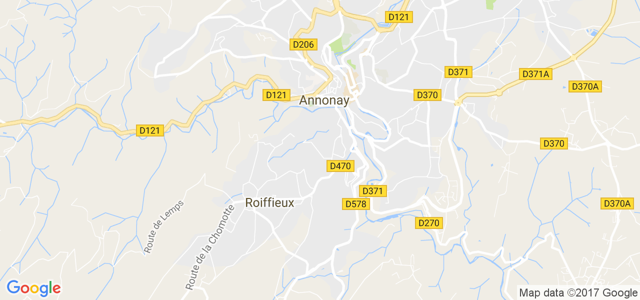 map de la ville de Annonay