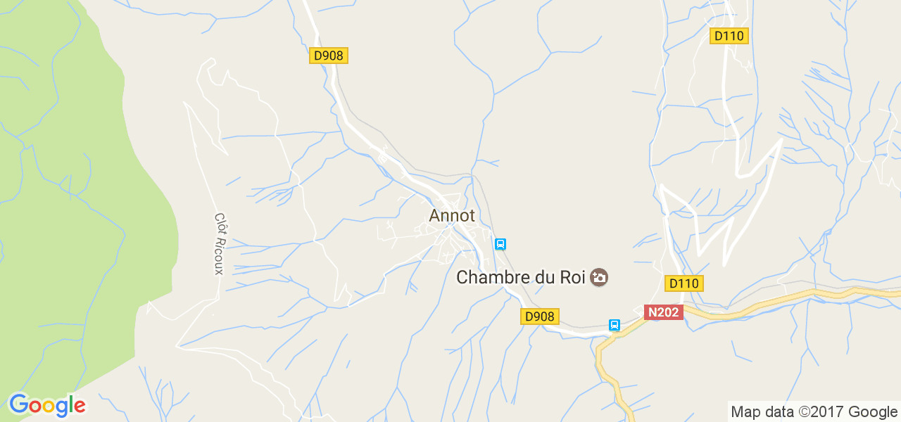 map de la ville de Annot