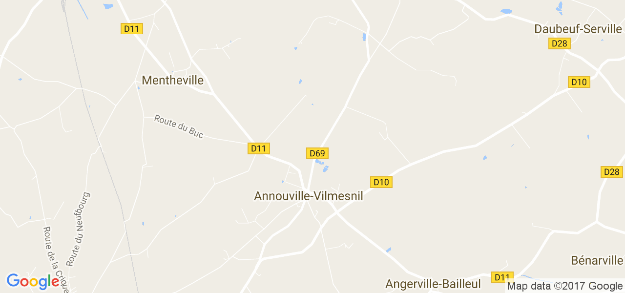 map de la ville de Annouville-Vilmesnil