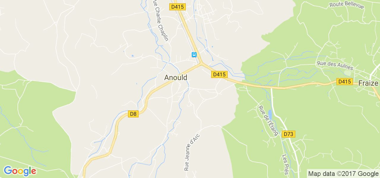 map de la ville de Anould