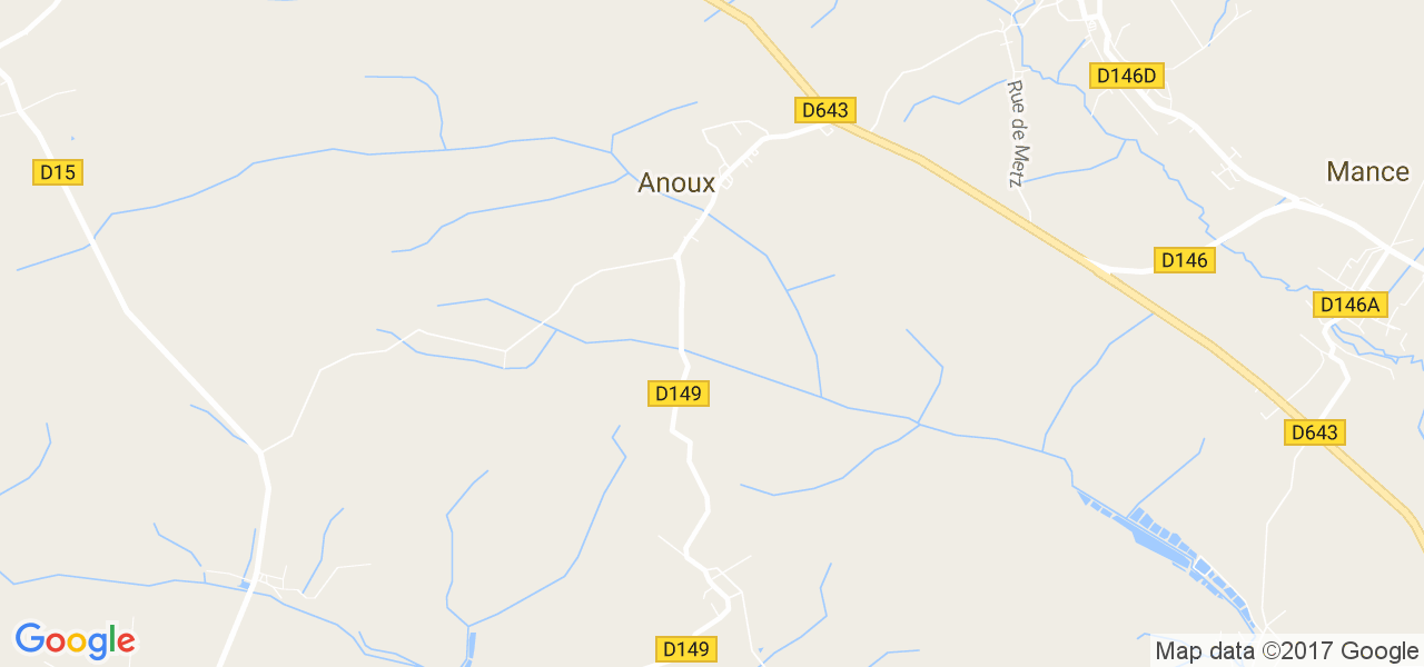 map de la ville de Anoux