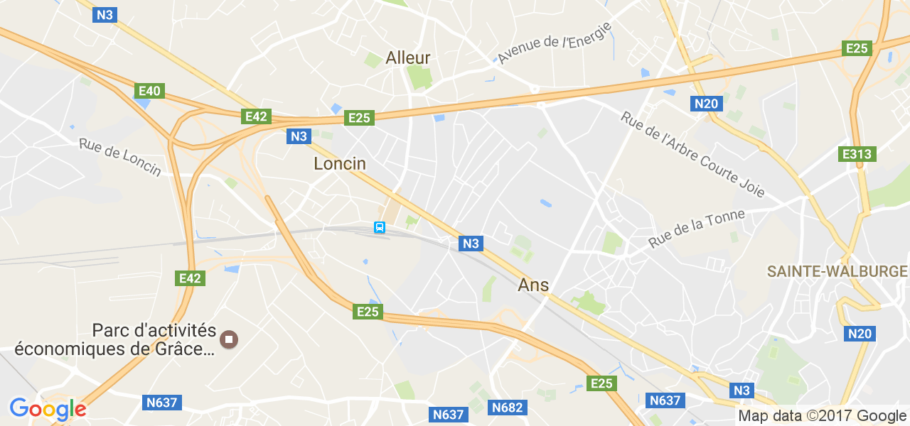 map de la ville de Ans