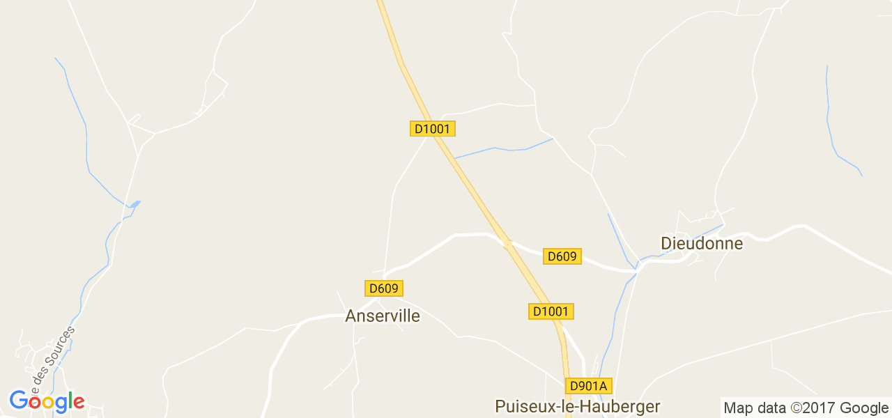 map de la ville de Anserville