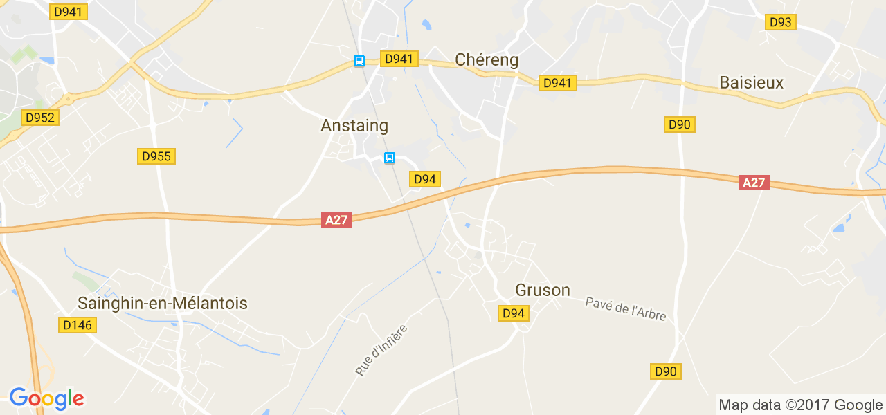 map de la ville de Anstaing