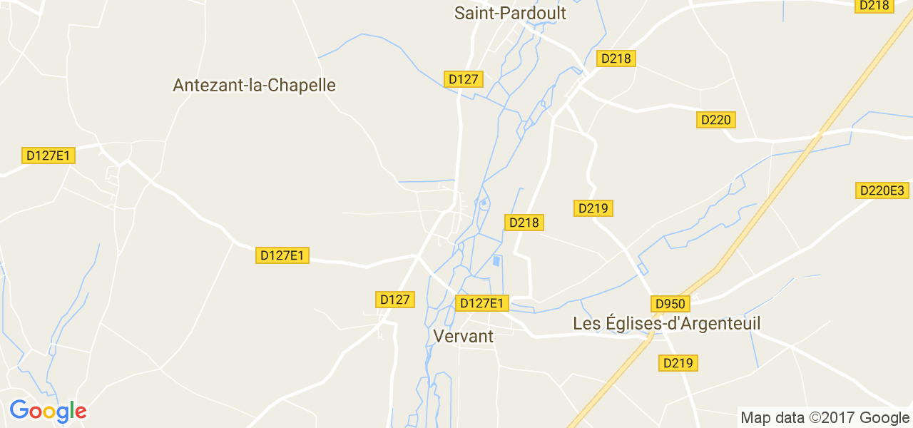 map de la ville de Antezant-la-Chapelle