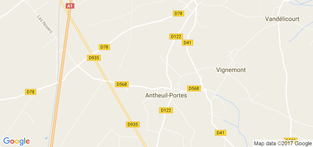 map de la ville de Antheuil-Portes