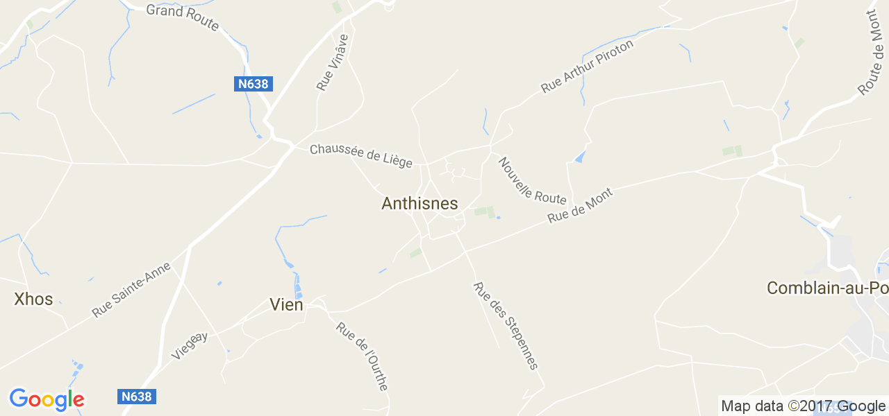 map de la ville de Anthisnes