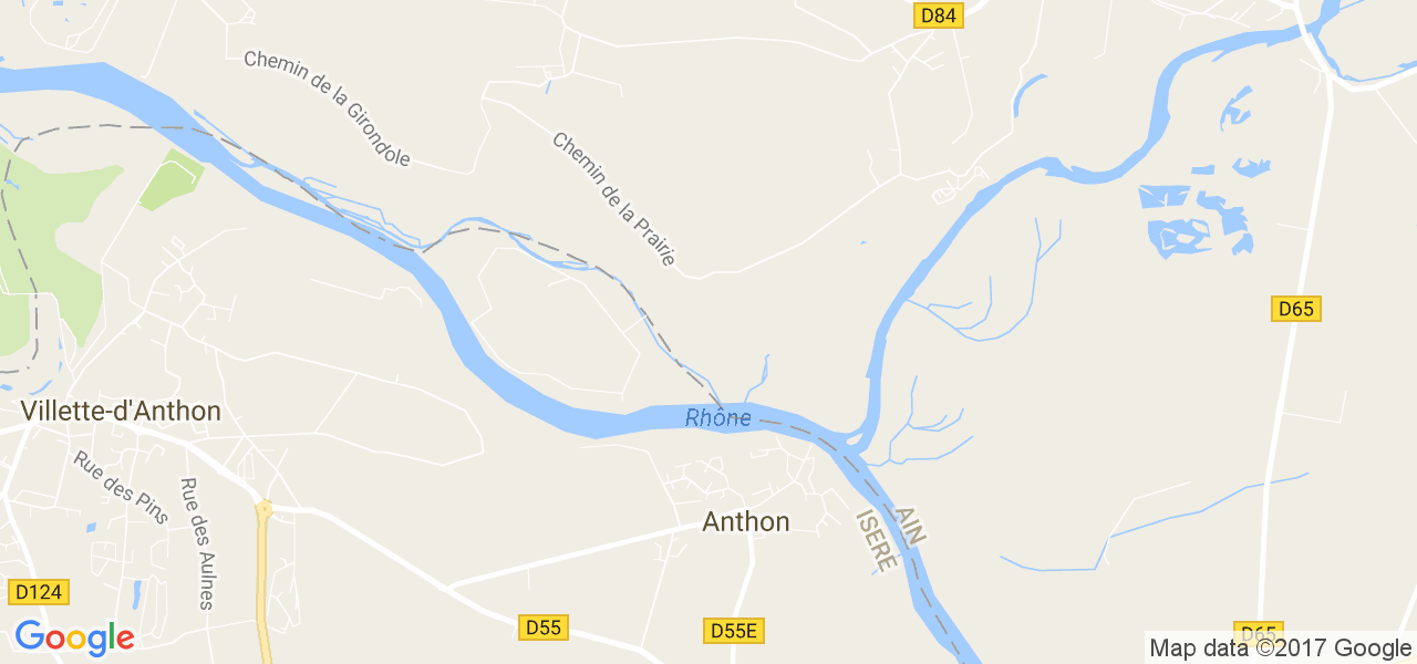 map de la ville de Anthon