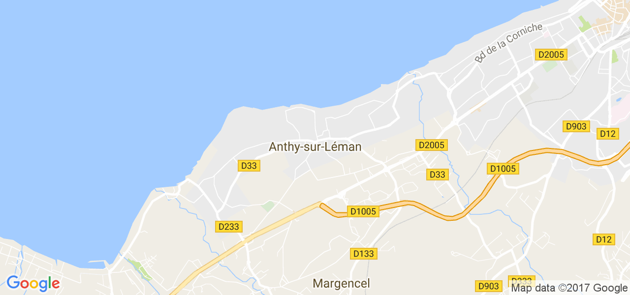 map de la ville de Anthy-sur-Léman