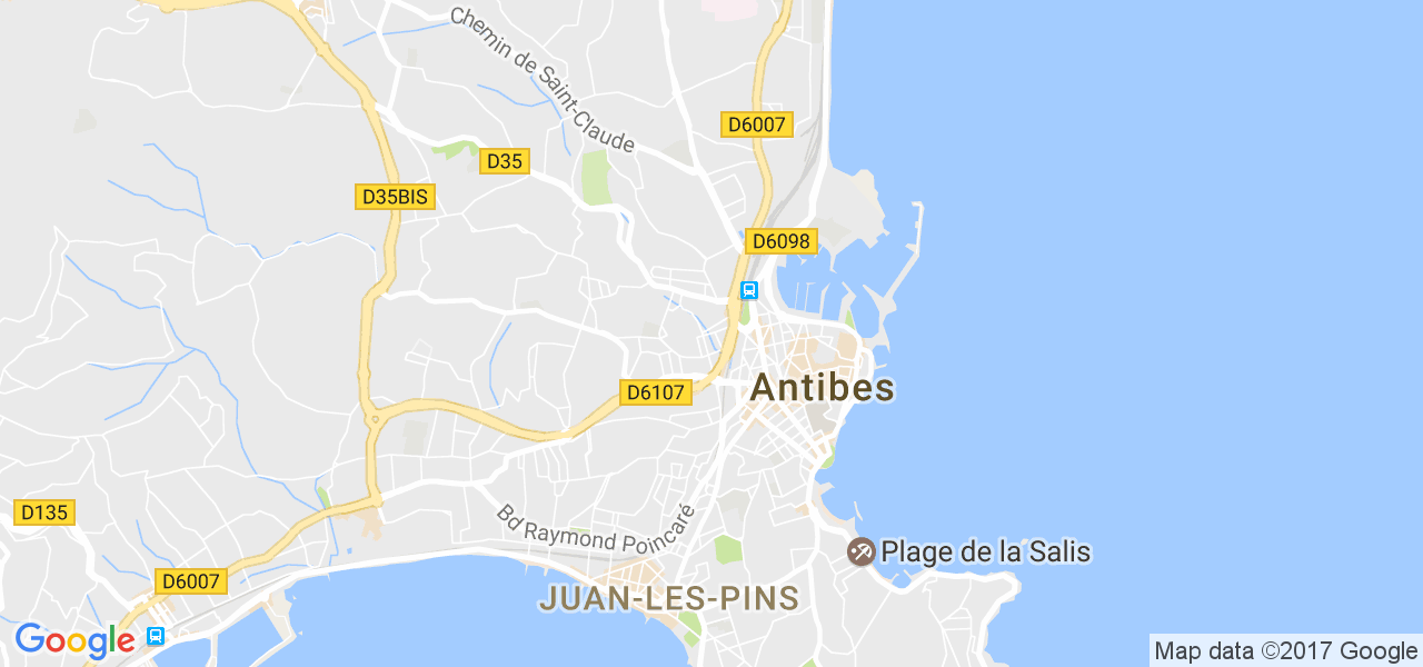 map de la ville de Antibes