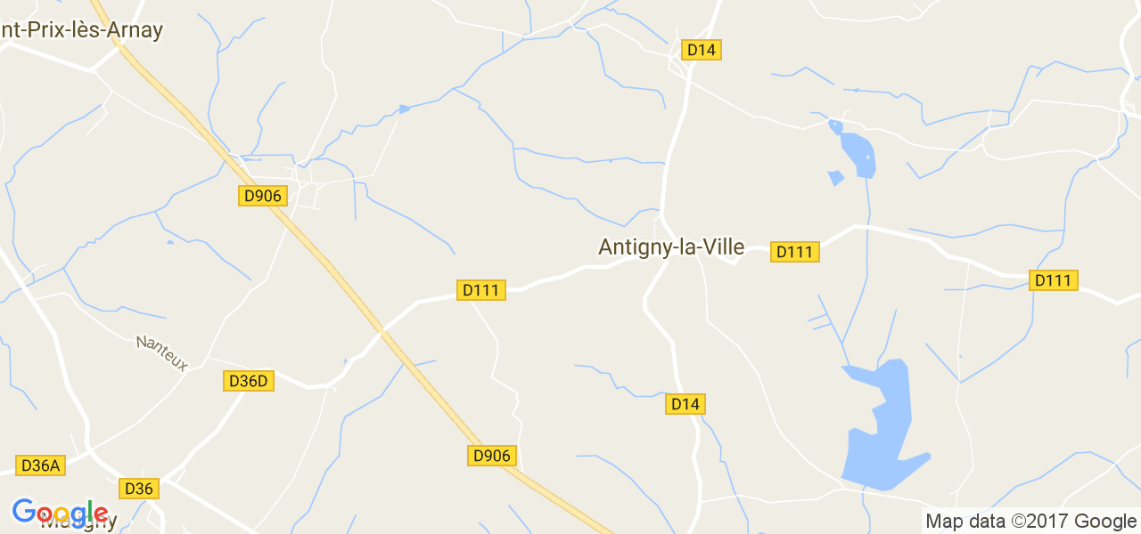 map de la ville de Antigny-la-Ville