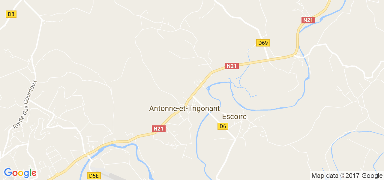 map de la ville de Antonne-et-Trigonant