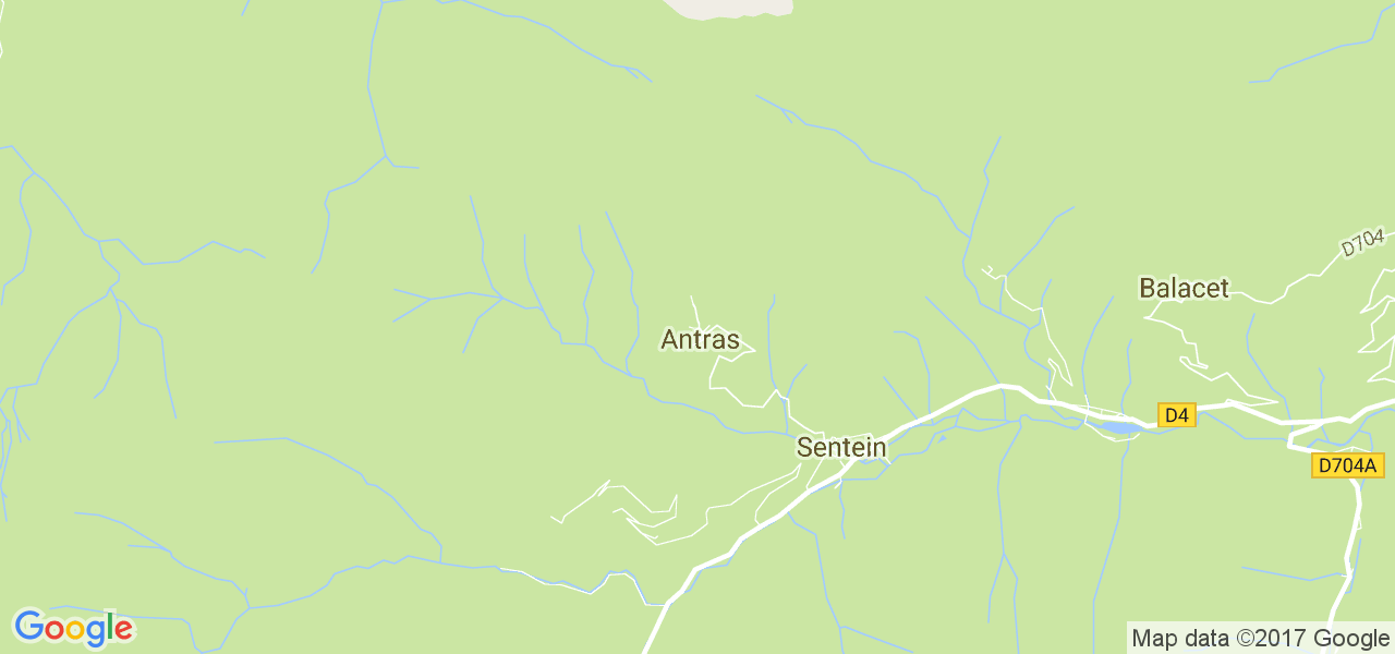 map de la ville de Antras