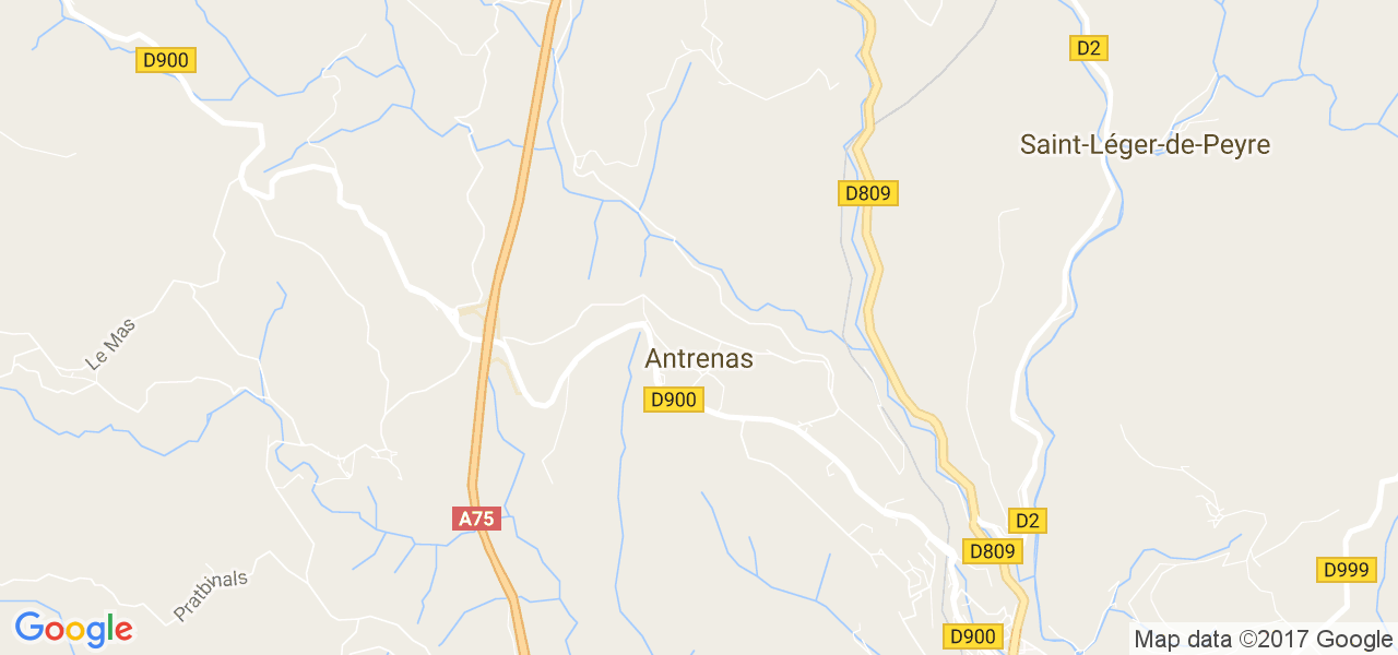 map de la ville de Antrenas