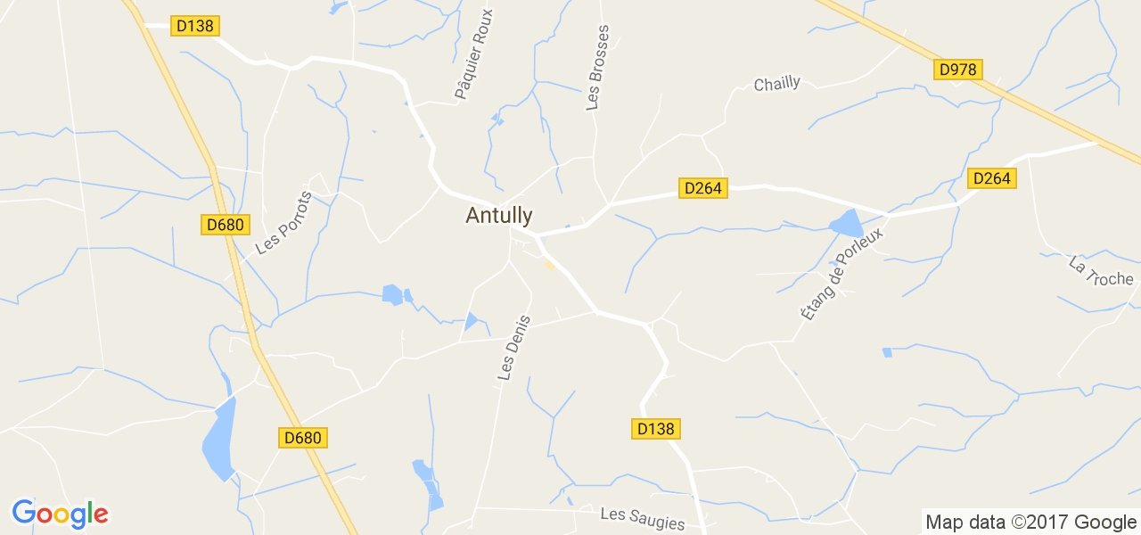 map de la ville de Antully