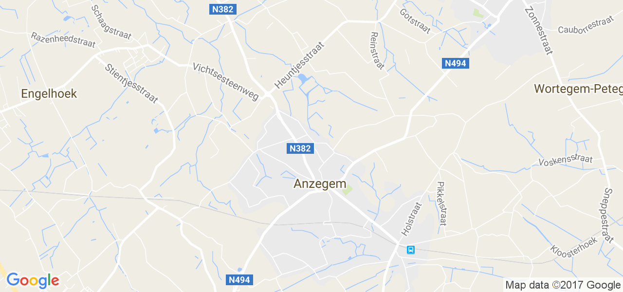 map de la ville de Anzegem