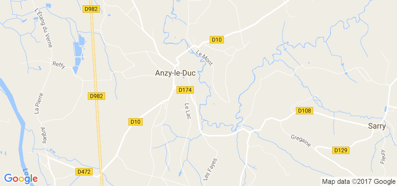 map de la ville de Anzy-le-Duc