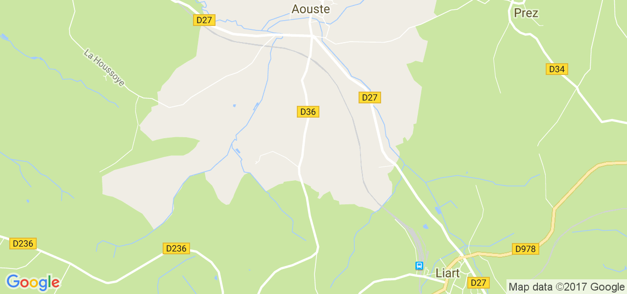 map de la ville de Aouste