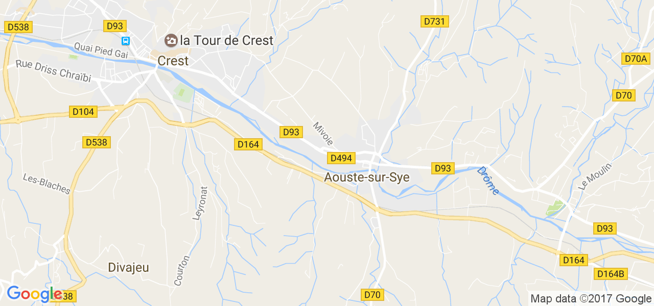 map de la ville de Aouste-sur-Sye