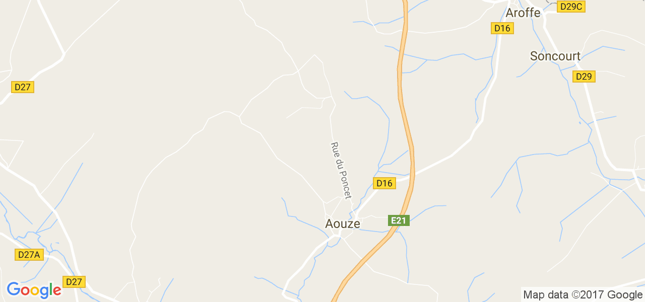 map de la ville de Aouze