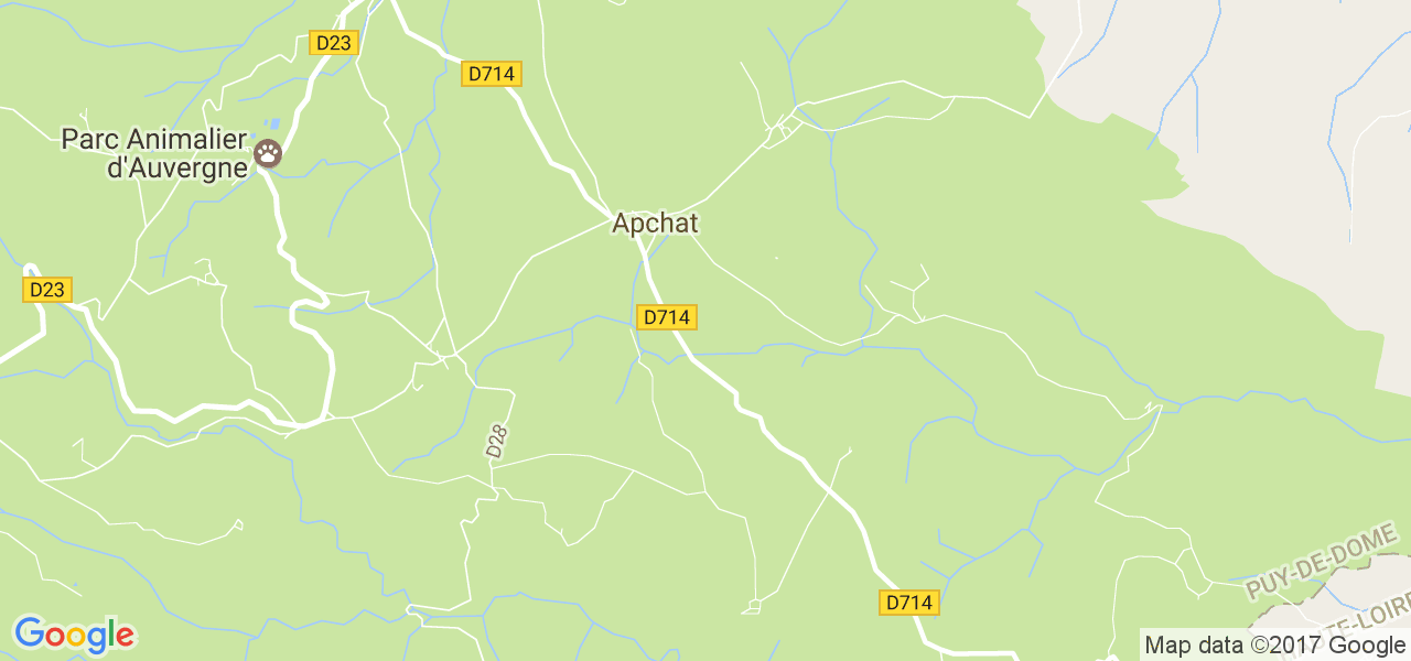 map de la ville de Apchat