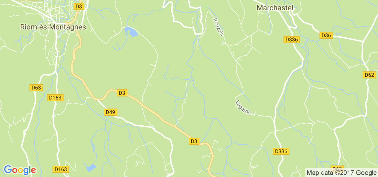 map de la ville de Apchon