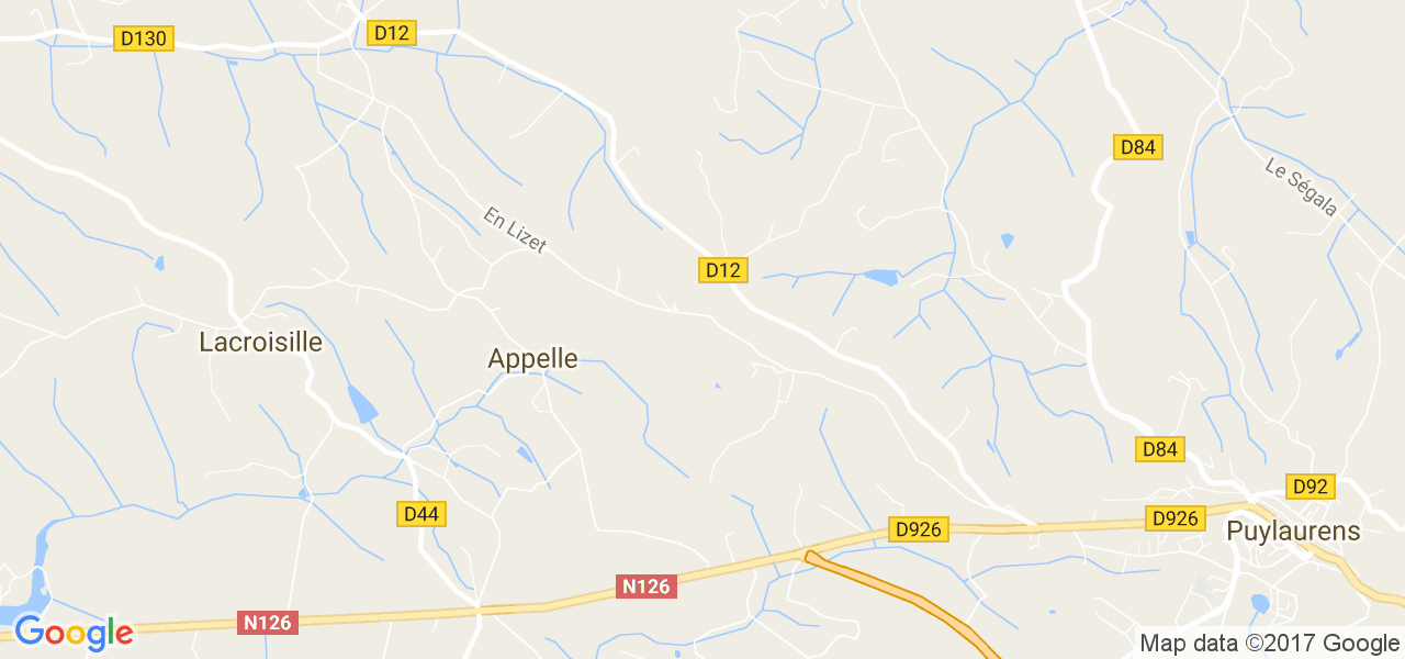 map de la ville de Appelle