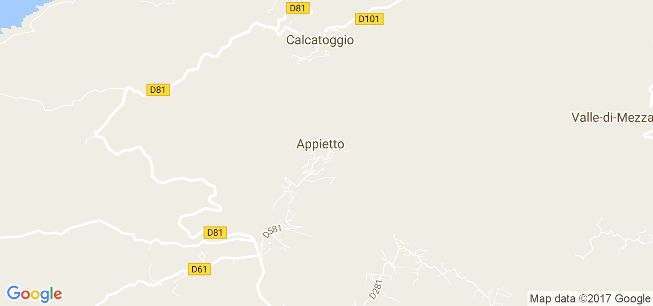 map de la ville de Appietto