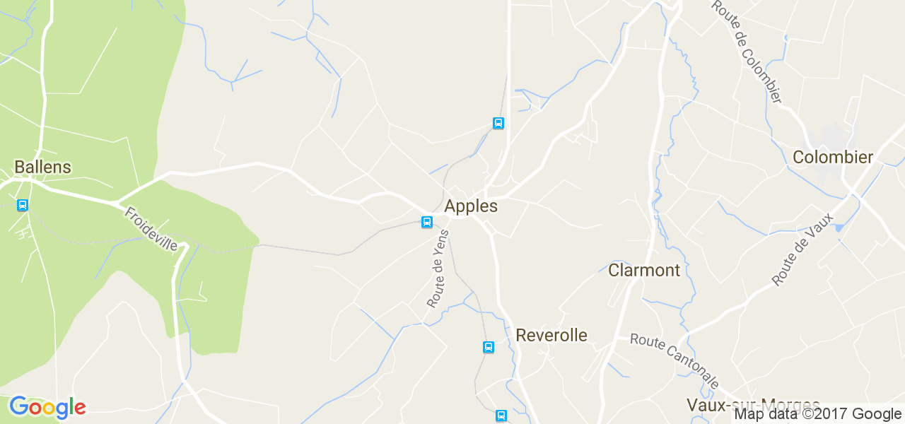 map de la ville de Apples