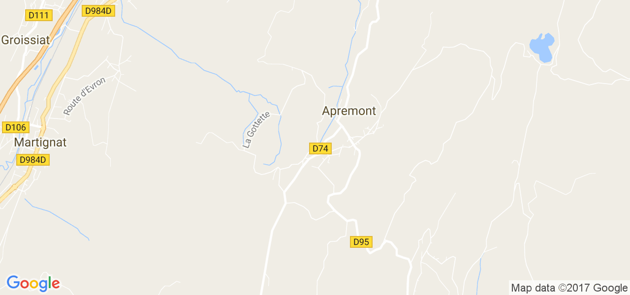 map de la ville de Apremont