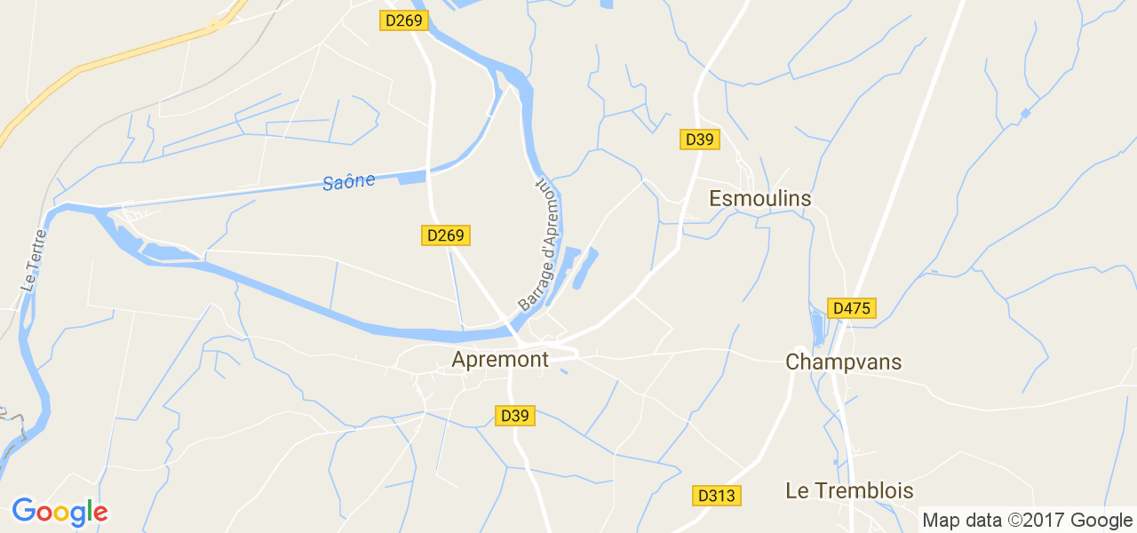 map de la ville de Apremont