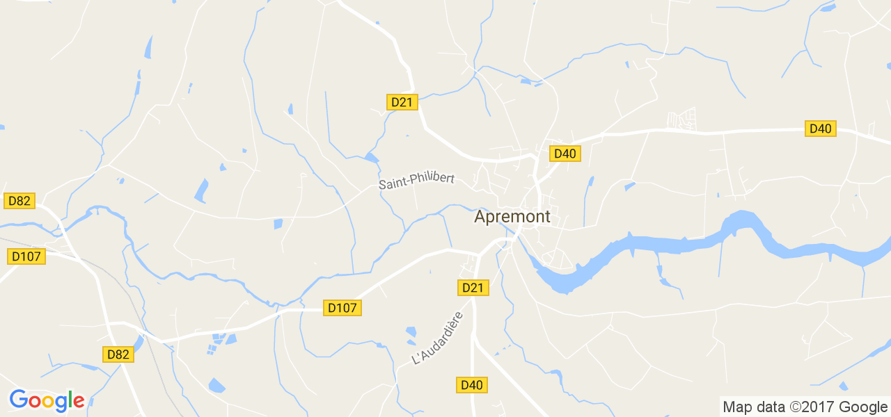 map de la ville de Apremont